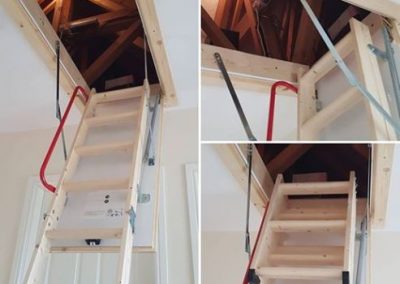 timber folding loft ladder